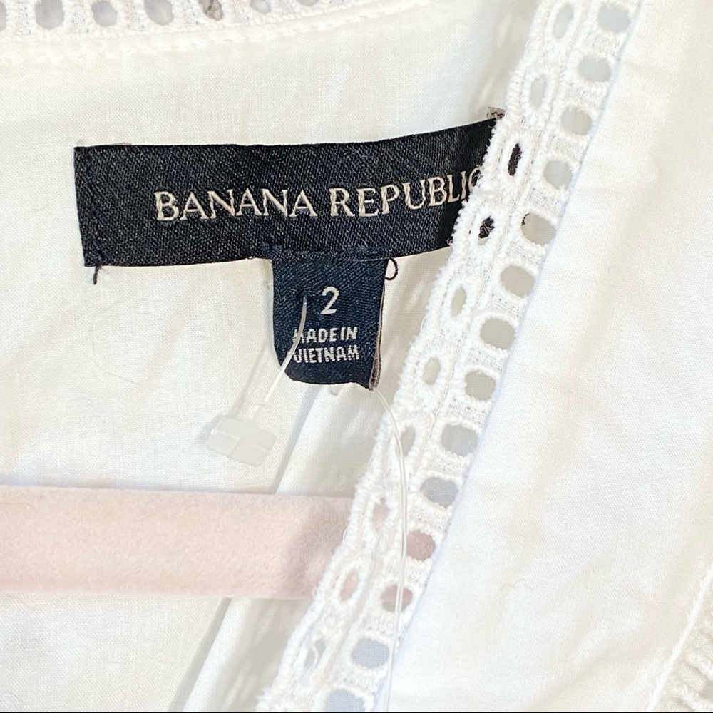 NWT Banana Republic white eyelet puff sleeve dress - Picture 13 of 13